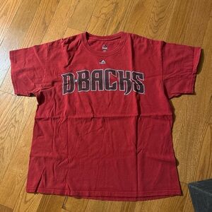 Majestic Red D-Backs Short Sleeve Shirt